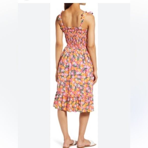 Draper James Orange Blossom Smocked
Sundress Tie Sleeves small orange yellow - Picture 4 of 12